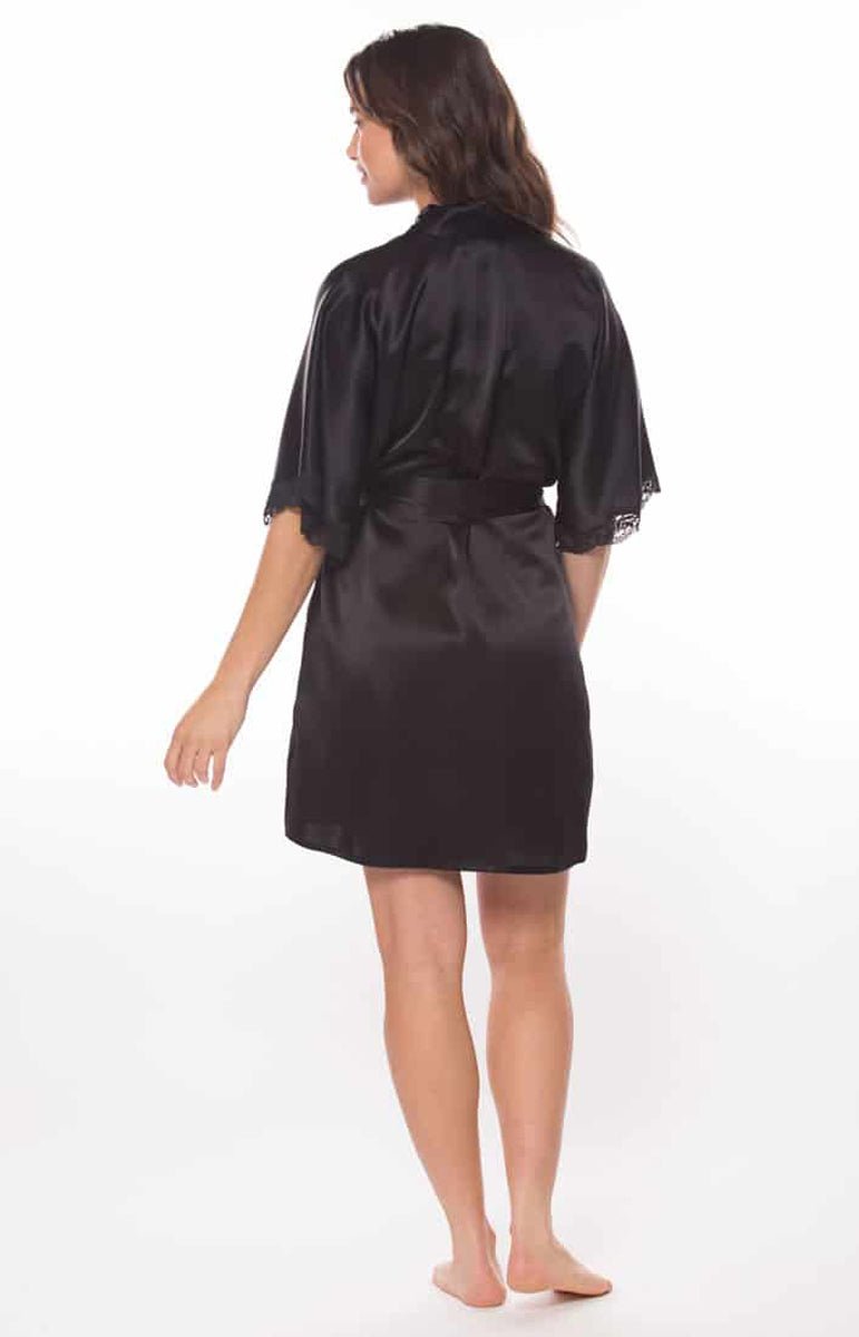 Christine Boudoir Short Silk Robe - Sugar Cookies Lingerie