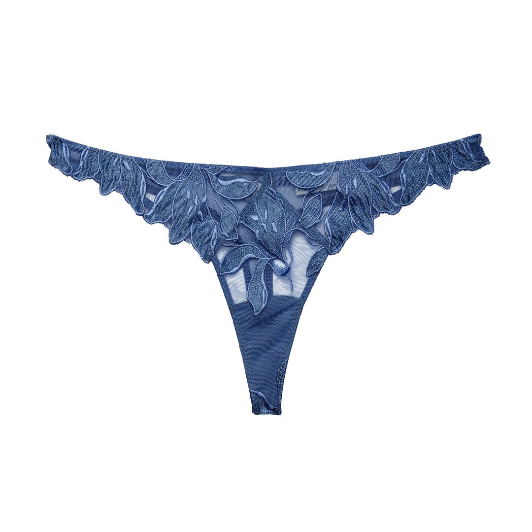 Fleur du Mal Lily Embroidery Hipster Thong - Sugar Cookies Lingerie
