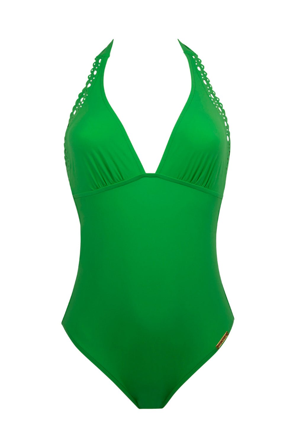 Lise Charmel Ajourage Couture Plunging Back Swimsuit - Sugar Cookies Lingerie