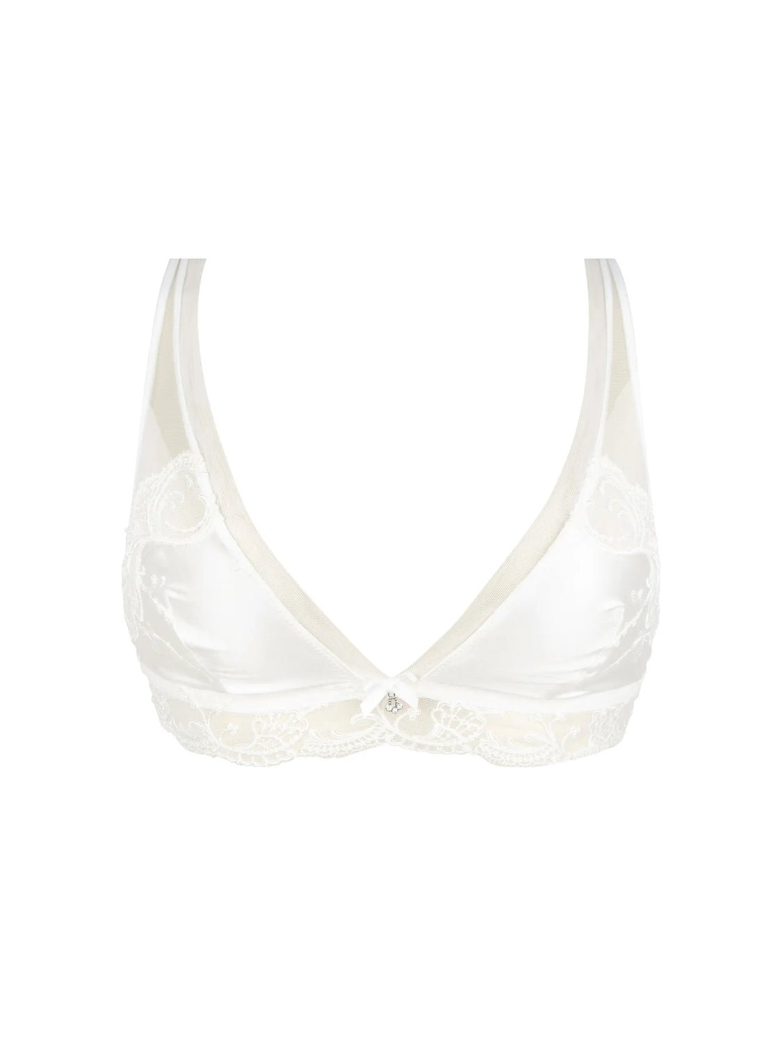 Buy Lise Charmel Soie Virtuose Embellished Lace Underwired Contour Bra B -  Ivory At 50% Off