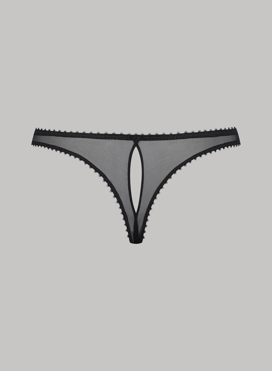 Maison Close Accroche Coeur Openable Thong - Sugar Cookies Lingerie